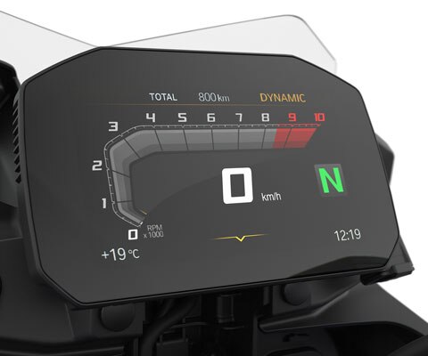 Vidíme 6,5“ TFT displej modelu F 750 GS.