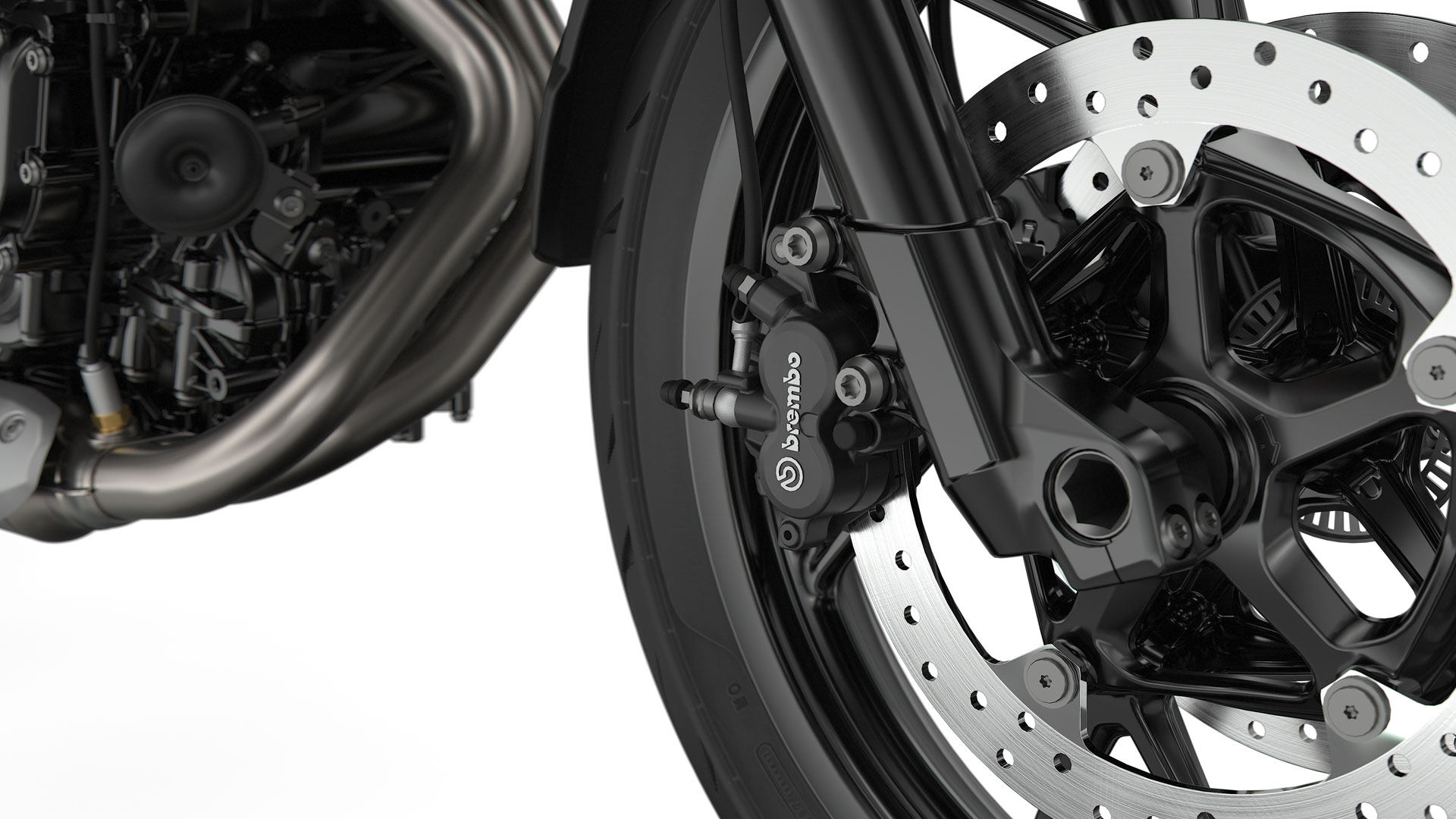 Vidíme brzdový systém F 750 GS.