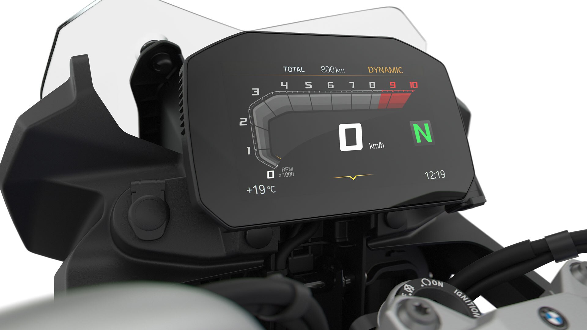 Vidíme 6,5“ TFT displej modelu F 750 GS.