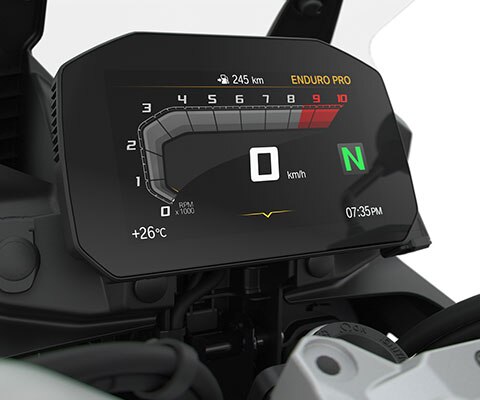 Zobrazený je 6,5“ TFT displej modelu F 850 GS.