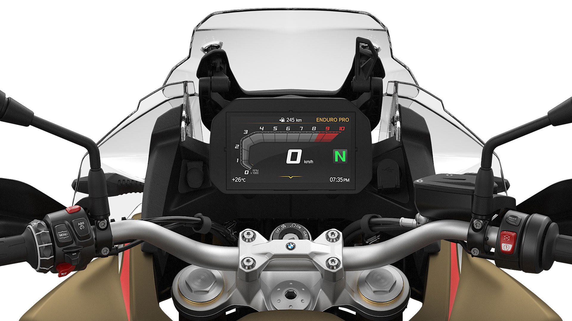 Vidíme 6,5“ TFT displej na F 850 GS Adventure.