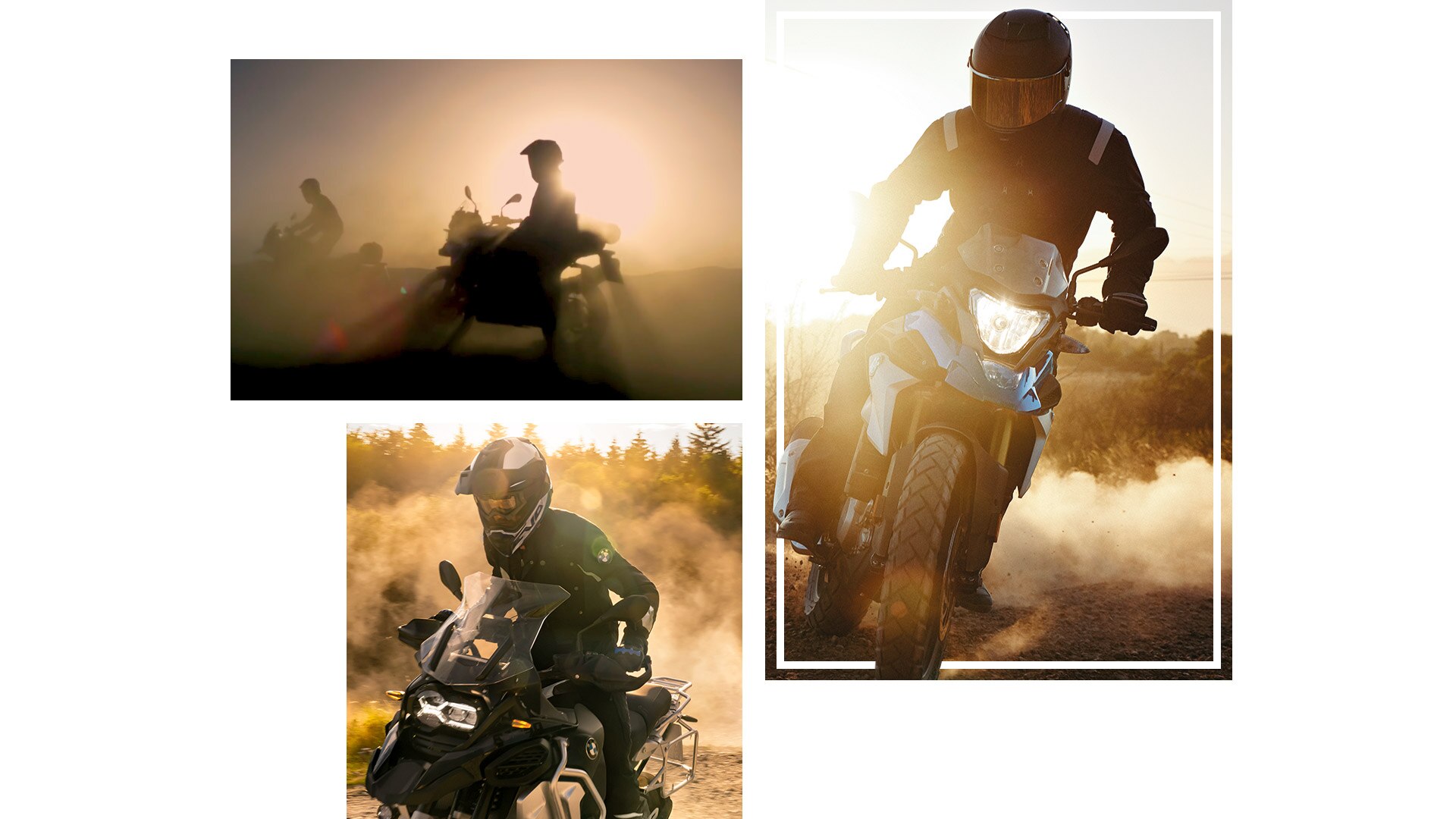 Koláž modelov BMW Motorrad GS.