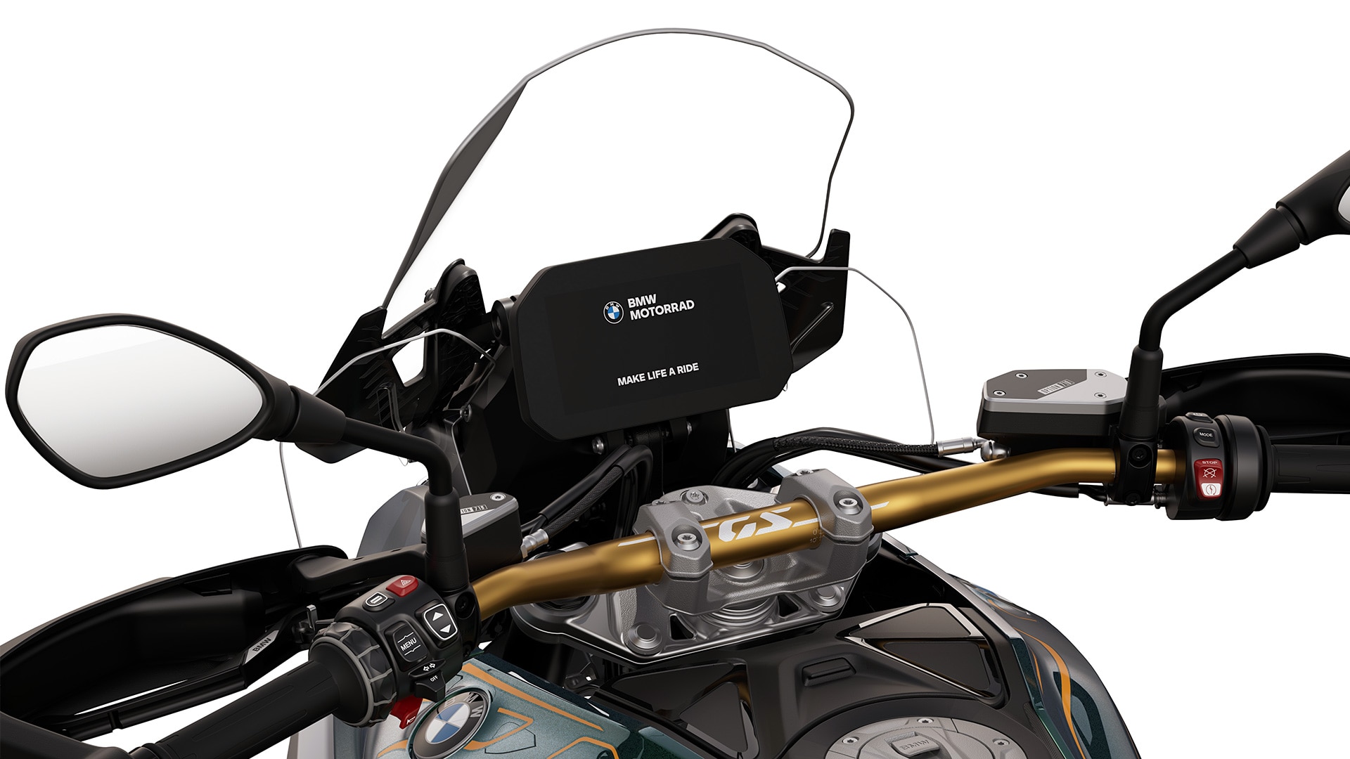 Zlaté riadidlá modelu BMW R 1300 GS Option 719 Tramuntana