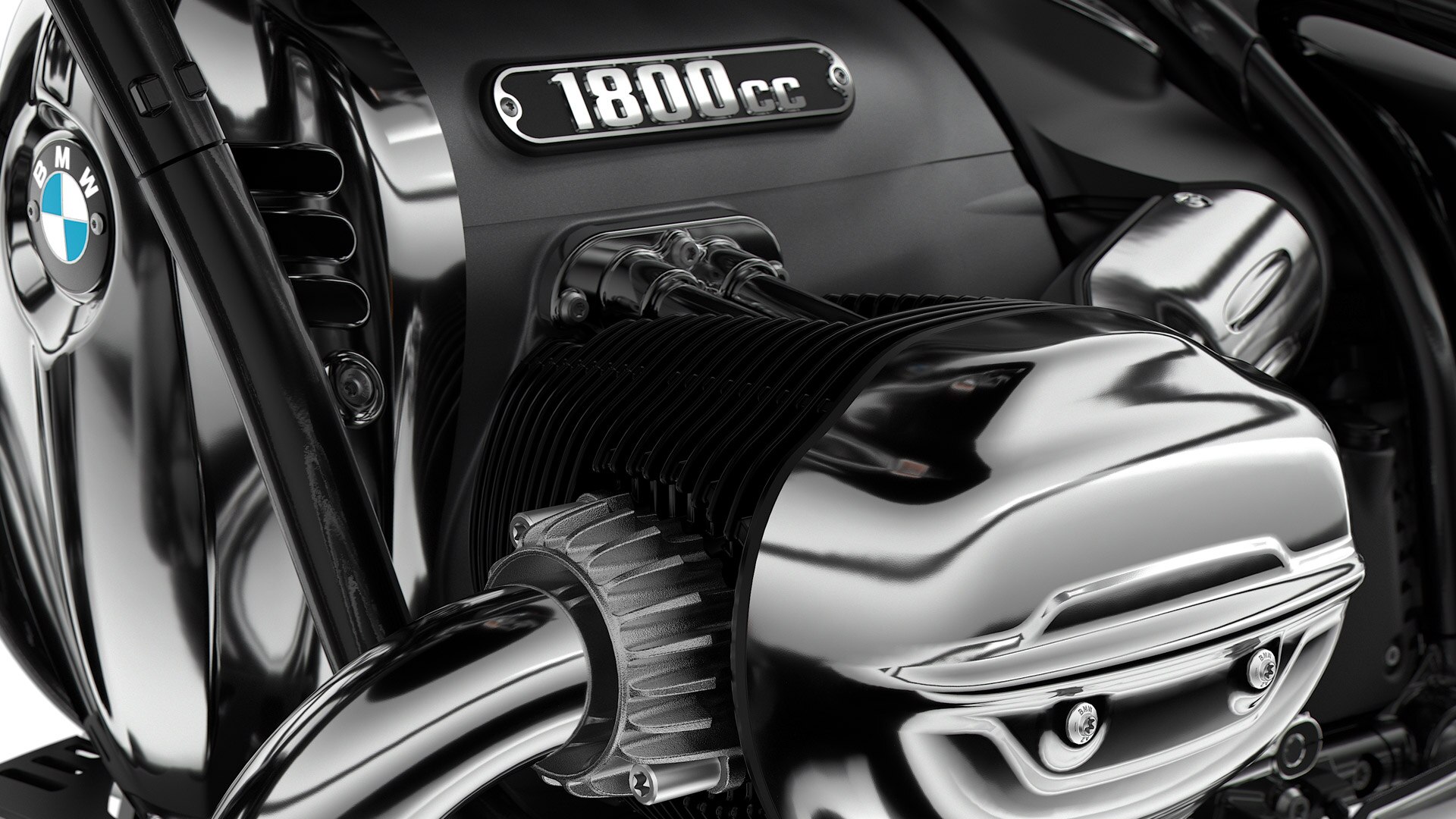 Motor s protiľahlými valcami so zdvíhacími tyčkami ventilov.