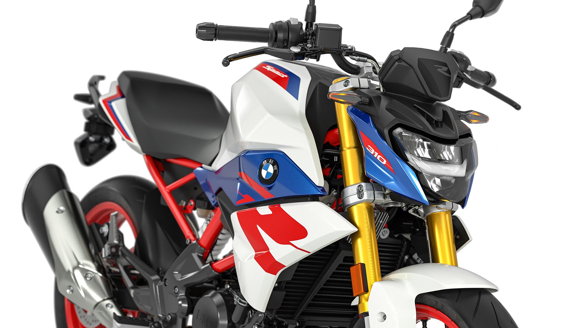 Vidíme sériový LED svetlomet a smerovku modelu G 310 R.