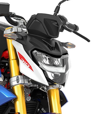 Vidíme sériový LED svetlomet a smerovku modelu G 310 R.