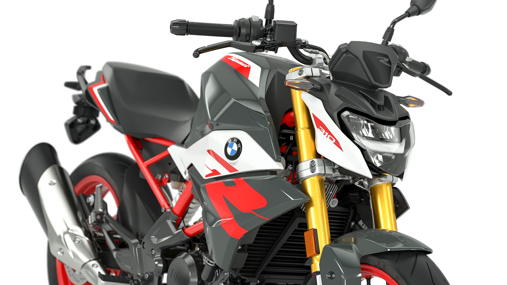 Vidíme sériový LED svetlomet a smerovku modelu G 310 R.