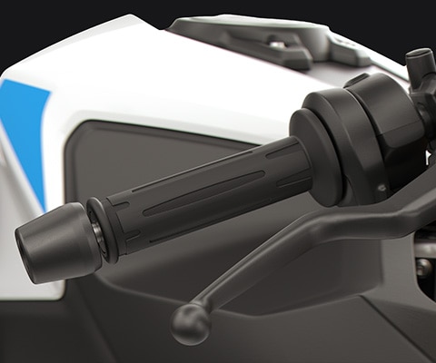 Nastaviteľné ručné páky a vyhrievané rukoväti modelu F 450 RR od BMW Motorrad