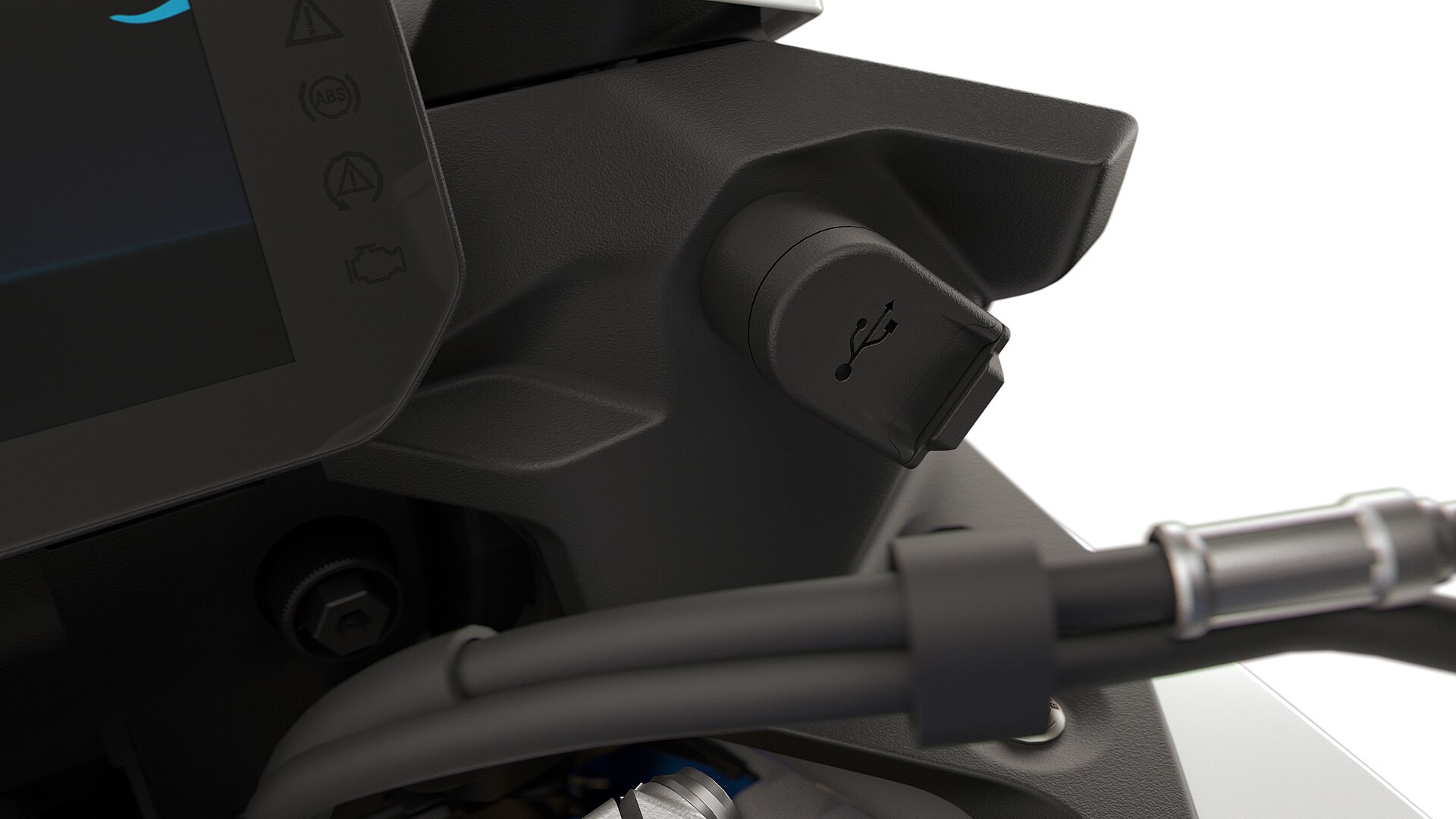 USB-C zásuvka na nabíjanie modelu F 900 XR od BMW Motorrad