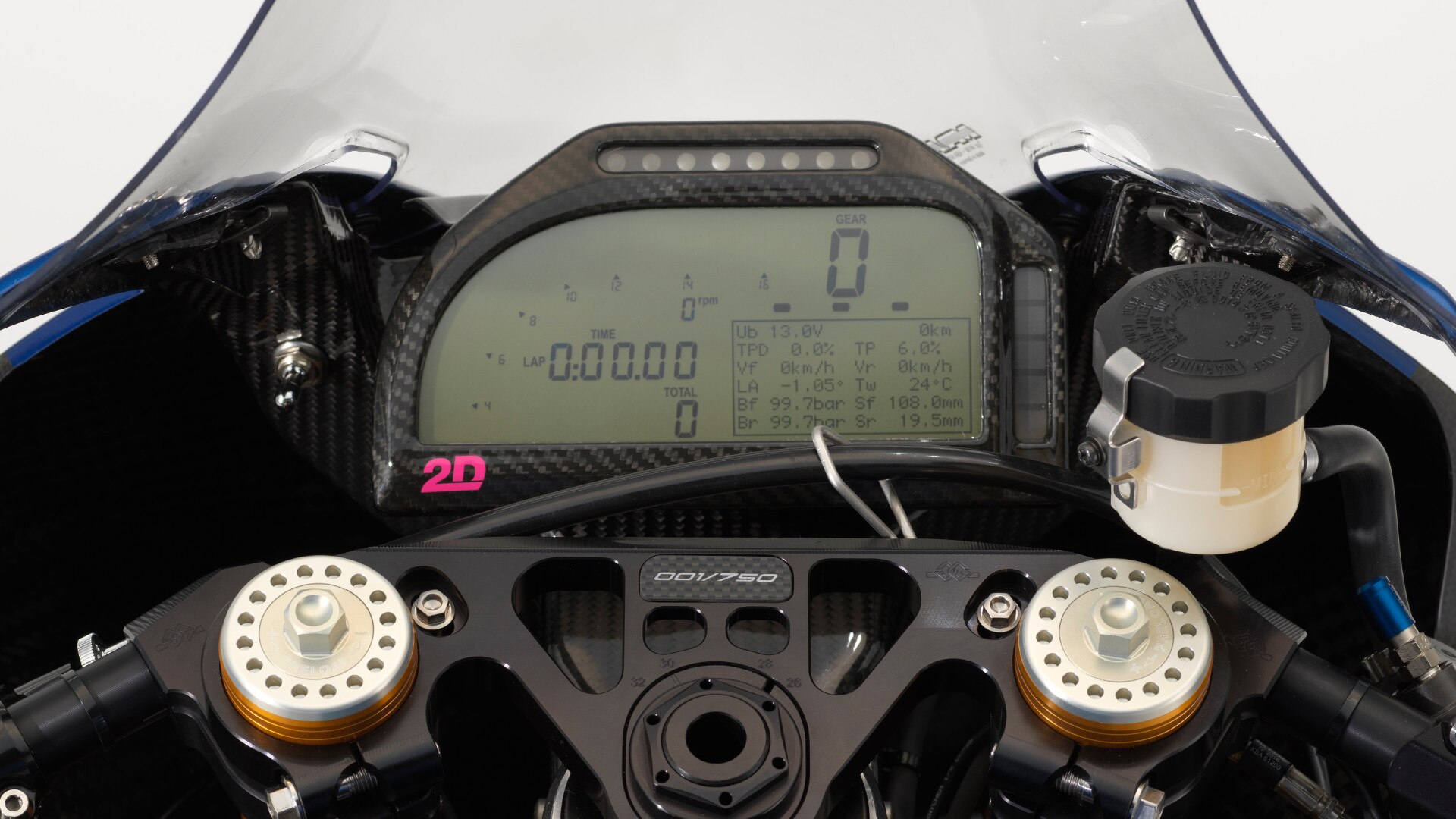 HP4 Race 2D prístrojová doska